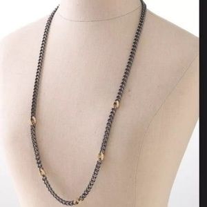 Stella & Dot Hematite Chain Link Necklace